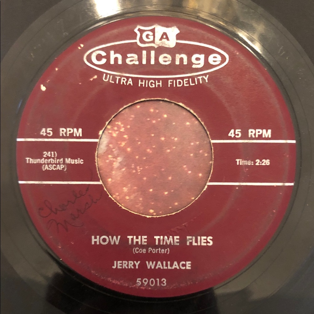 Jerry Wallace How The Time Flies 45 RPM Vinyl Record